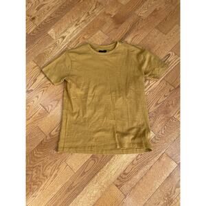 D&F by Ricky Singh | Ribbed Cotton T-Shirt | Mustard Colored | Men’s Size Small
